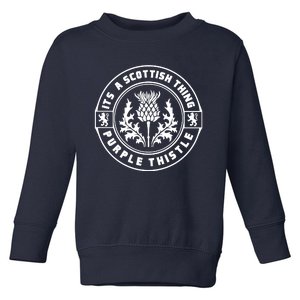 ItS A Scottish Thing Purple Thistle Toddler Sweatshirt