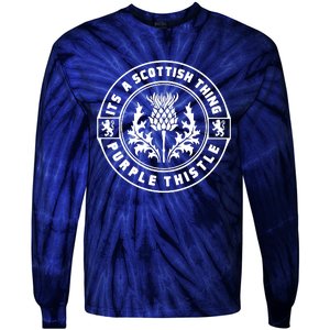 ItS A Scottish Thing Purple Thistle Tie-Dye Long Sleeve Shirt