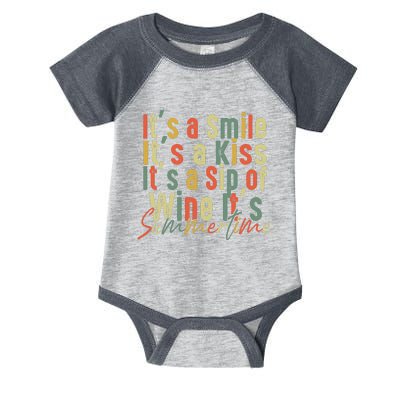 It's A Smile It's A Kiss It's A Sip Of Wine It's Summertime Infant Baby Jersey Bodysuit