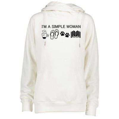 Im A Simple Gift I Love Coffee Flip Flops Dog Books Gift Womens Funnel Neck Pullover Hood