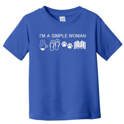 Im A Simple Gift I Love Coffee Flip Flops Dog Books Gift Toddler T-Shirt