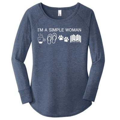 Im A Simple Gift I Love Coffee Flip Flops Dog Books Gift Women's Perfect Tri Tunic Long Sleeve Shirt