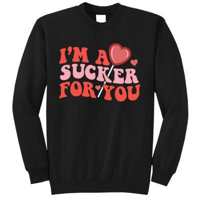 I'm A Sucker For You Happy Valentine's Groovy Retro Couple Sweatshirt