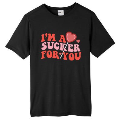 I'm A Sucker For You Happy Valentine's Groovy Retro Couple Tall Fusion ChromaSoft Performance T-Shirt