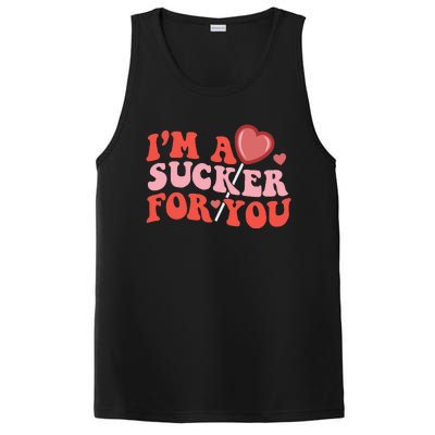 I'm A Sucker For You Happy Valentine's Groovy Retro Couple PosiCharge Competitor Tank