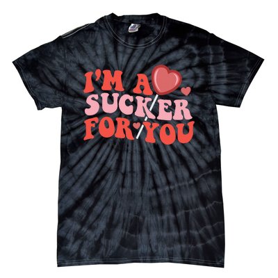 I'm A Sucker For You Happy Valentine's Groovy Retro Couple Tie-Dye T-Shirt