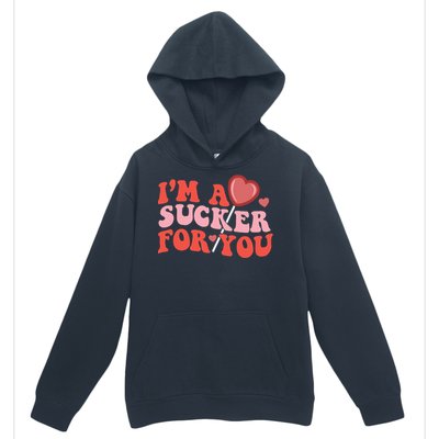 I'm A Sucker For You Happy Valentine's Groovy Retro Couple Urban Pullover Hoodie