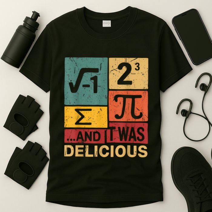 I Ate Some Pie And It Was Delicious Funny Pi Day Math Pun T-Shirt