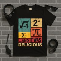 I Ate Some Pie And It Was Delicious Funny Pi Day Math Pun T-Shirt