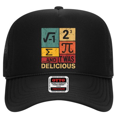 I Ate Some Pie And It Was Delicious Funny Pi Day Math Pun Trucker Hat
