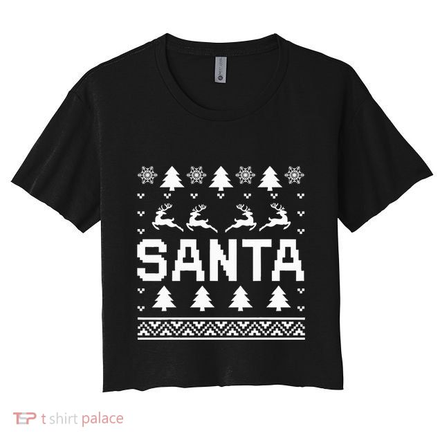 I Am So Good Santa Came Twice Ugly Xmas Sweaters Crop Top