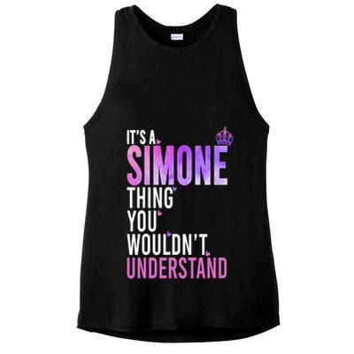 ItS A Simone Thing You WouldnT Understand Name Simone Ladies PosiCharge Tri-Blend Wicking Tank