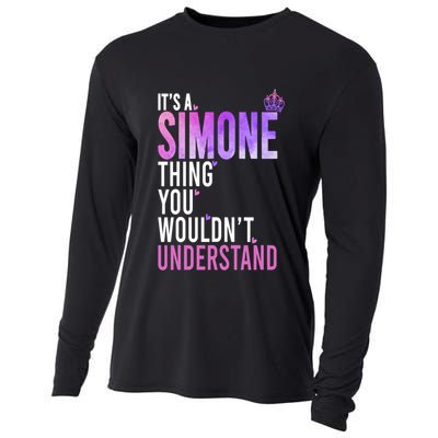 ItS A Simone Thing You WouldnT Understand Name Simone Cooling Performance Long Sleeve Crew