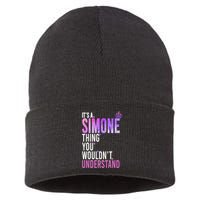 ItS A Simone Thing You WouldnT Understand Name Simone Sustainable Knit Beanie