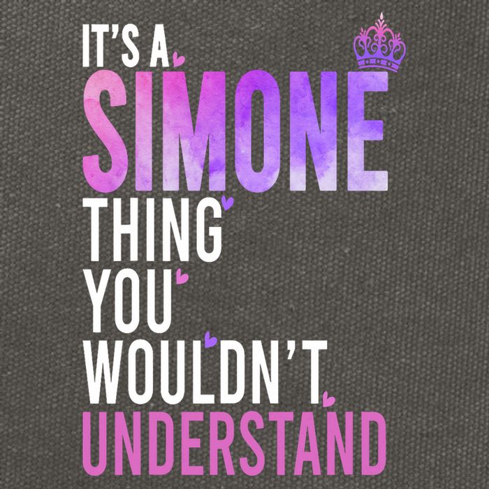 ItS A Simone Thing You WouldnT Understand Name Simone Cotton Canvas Backpack