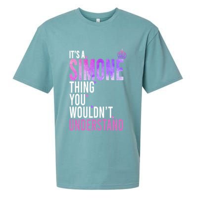 ItS A Simone Thing You WouldnT Understand Name Simone Sueded Cloud Jersey T-Shirt