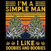IM A Simple Man I Like Doobies And Boobies Vintage Backpack