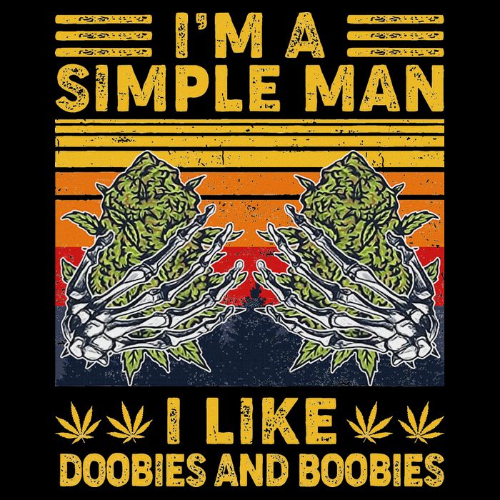 IM A Simple Man I Like Doobies And Boobies Vintage Backpack