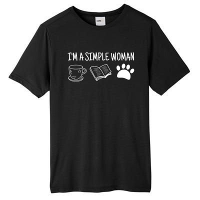 Im A Simple Tee Coffee Book Dog Gift Tall Fusion ChromaSoft Performance T-Shirt