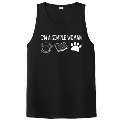 Im A Simple Tee Coffee Book Dog Gift PosiCharge Competitor Tank