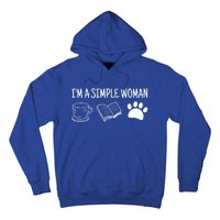 Im A Simple Tee Coffee Book Dog Gift Hoodie