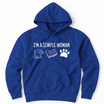 Im A Simple Tee Coffee Book Dog Gift Hoodie