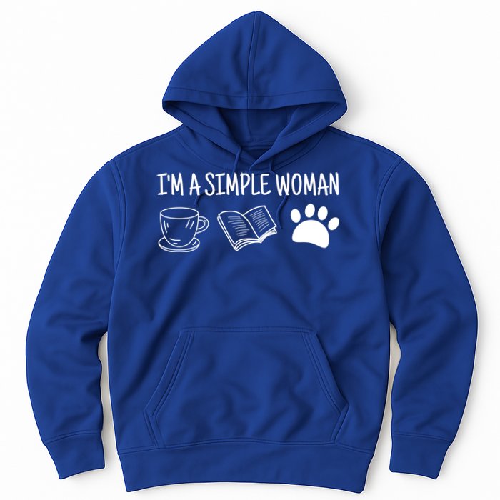 Im A Simple Tee Coffee Book Dog Gift Hoodie