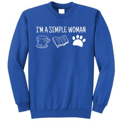 Im A Simple Tee Coffee Book Dog Gift Sweatshirt