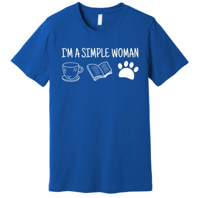 Im A Simple Tee Coffee Book Dog Gift Premium T-Shirt