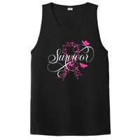 Im A Survivor Pink Butterfly Ribbon Breast Cancer Awareness PosiCharge Competitor Tank