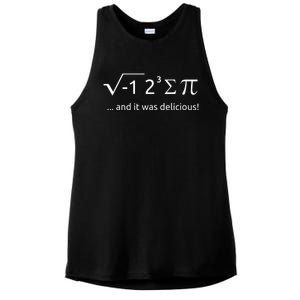 I Ate Some Pie And It Was Delicious Shirt Funny Math Pun Tee Ladies PosiCharge Tri-Blend Wicking Tank