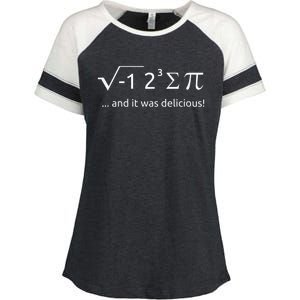 I Ate Some Pie And It Was Delicious Shirt Funny Math Pun Tee Enza Ladies Jersey Colorblock Tee