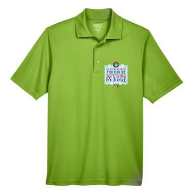 In A Season Where You Can Be Anything Be Kind Christmas Men's Origin Performance Pique Polo