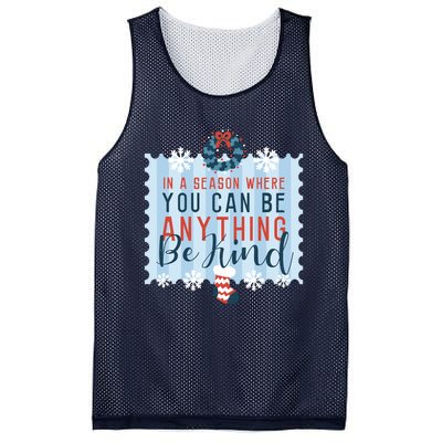 In A Season Where You Can Be Anything Be Kind Christmas Mesh Reversible Basketball Jersey Tank