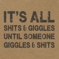Its All Shit And Giggle Funny Until Someone Giggles And Shits Cotton Canvas Backpack