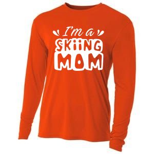 I'm A Skiing Mom Mother Skier Ski Gift Cooling Performance Long Sleeve Crew