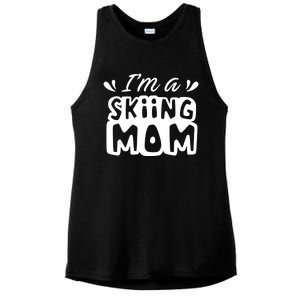 I'm A Skiing Mom Mother Skier Ski Gift Ladies PosiCharge Tri-Blend Wicking Tank