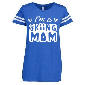 I'm A Skiing Mom Mother Skier Ski Gift Enza Ladies Jersey Football T-Shirt