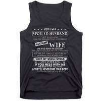 I'm a spoiled husband awesome wife SHE WAS BORN IN JANUARY Tank Top