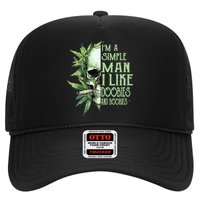 Im A Simple Man I Like Doobies And Boobies Skull Weed Hat
