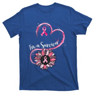 Im A Survivor Breast Cancer Awareness Sunflower Cool Gift T-Shirt