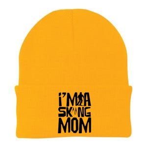 I'm A Skiing Mom Mother Skier Ski Gift Knit Cap Winter Beanie