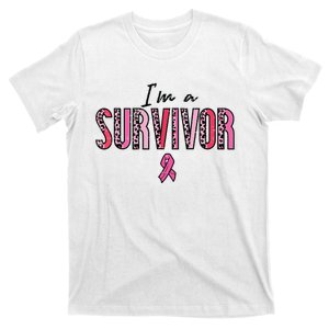 Im A Survivor Leopard Retro Breast Cancer Awareness T-Shirt