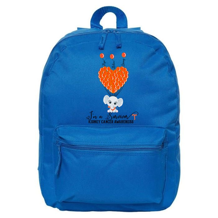 Im A Survivor Ney Cancer Awareness Elephant Heart Balloon Gift 16 in Basic Backpack