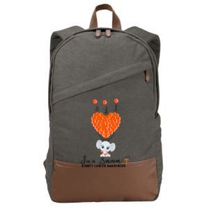 Im A Survivor Ney Cancer Awareness Elephant Heart Balloon Gift Cotton Canvas Backpack