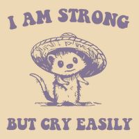 I Am Strong But Cry Easily Retro Drawstring Bag