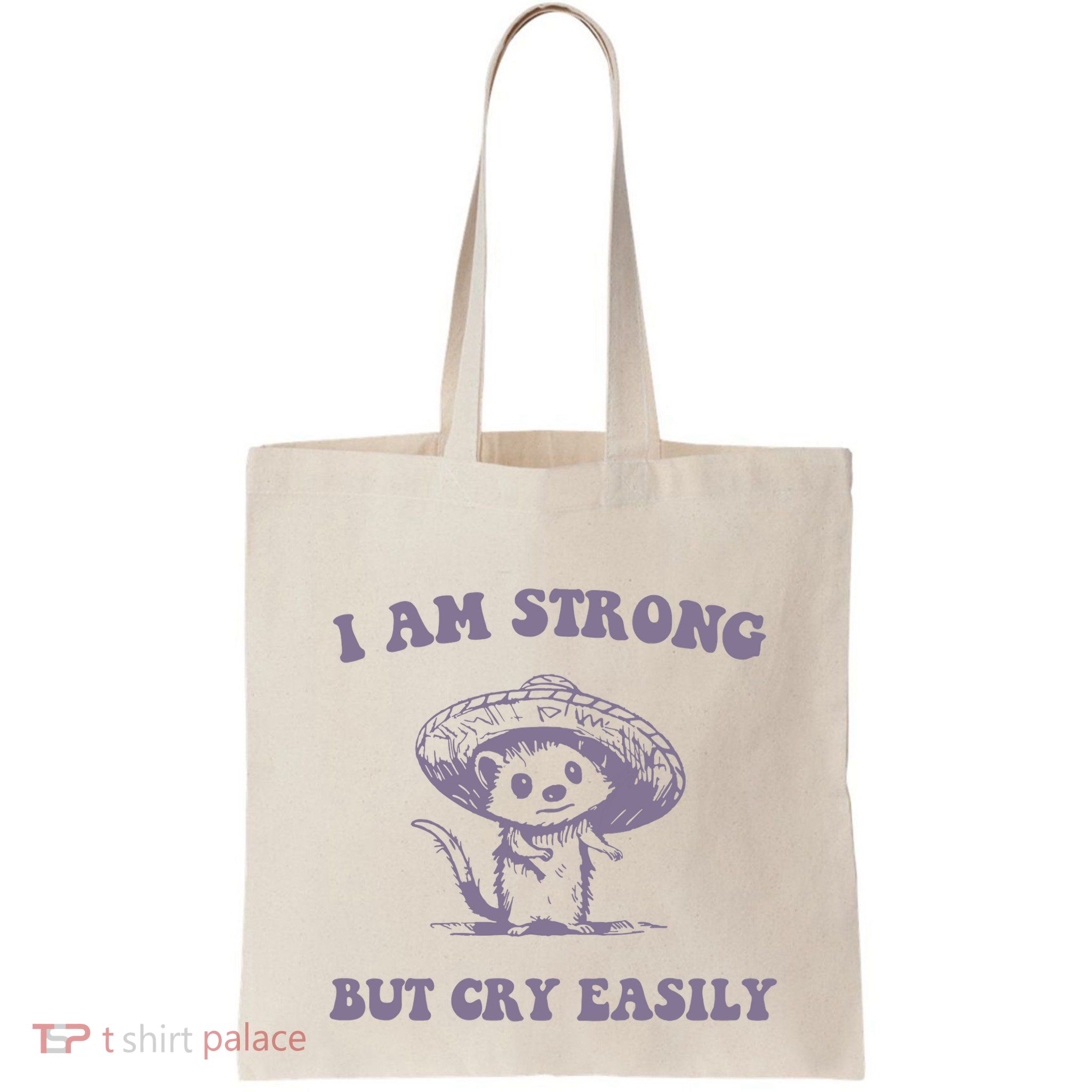 I Am Strong But Cry Easily Retro Bag