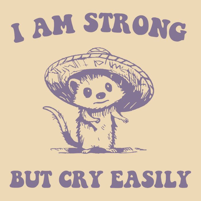 I Am Strong But Cry Easily Retro Zip Tote Bag