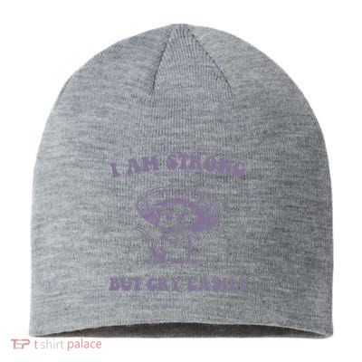 I Am Strong But Cry Easily Retro Sustainable Beanie