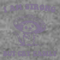 I Am Strong But Cry Easily Retro Tall Hoodie